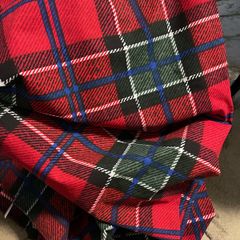 Cotton tartan material/fabric
