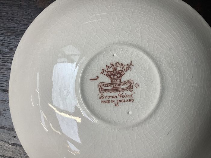 Masons Ironstone  Brown Velvet Cups and Saucers