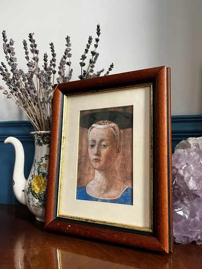 Vintage Madonna del Parto Renaissance Print Framed