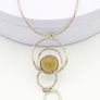 Vintage 925 Sterling Silver Smoky Quartz Modernist Necklace Image 7