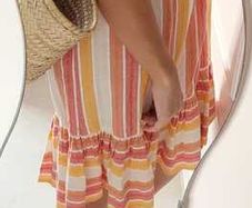 F&F Candy Stripe Bardot Dress Sz 12