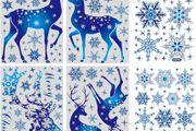 Jagowa Christmas &amp; New Year Window Stickers - Stunning Decorations &amp; Clings for Glass - Static Electricity - Style A