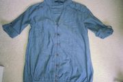 Denim Look Casual Blouse -  Size 8