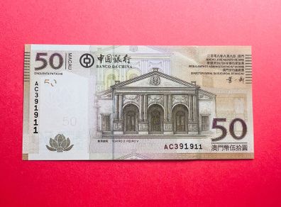 MACAU   50  Patacas  2008. Boc  Pick. 110a. ( Uncirculated )