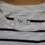 Aje Designer Sequin Striped T-Shirt Image 5