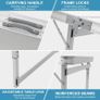 Camping Table Set with 6 Chair, Outdoor Indoor Use for BBQ table Image 4