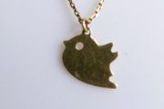 Gold over 925 Sterling Silver Bird Pendant Necklace 18" MIDAS ALTRO BIRD PENDANT NECKLACE 1,9g