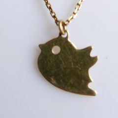 Gold over 925 Sterling Silver Bird Pendant Necklace 18" MIDAS ALTRO BIRD PENDANT NECKLACE 1,9g