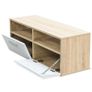 TV Cabinets 2 pcs Chipboard 95x35x36 cm Oak and White Image 2