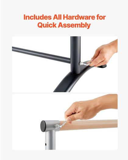 Freestanding Ballet Barre, Adjustable 28-44 in