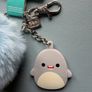 Squishmallows Gordon The Shark Pom Pom Keychain Keyring - Rubber Charm Fur Pom Image 2