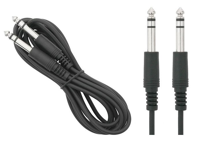 New 1m 6.3mm 1/4 Straight Big Jack Plug Guitar Male To Male Cable Lead #1003