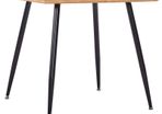 Dining Table Oak and Black 80.5x80.5x73 cm MDF