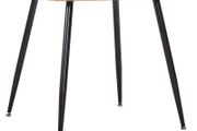 Dining Table Oak and Black 80.5x80.5x73 cm MDF