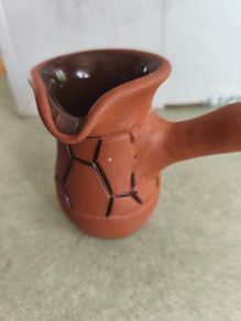 Pottery Pot, Aswan clay handmade Egytien arabic coffee pot or used as as milk jug.