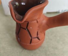 Pottery Pot, Aswan clay handmade Egytien arabic coffee pot or used as as milk jug.