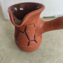 Pottery Pot, Aswan clay handmade Egytien arabic coffee pot or used as as milk jug.