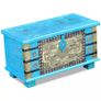 Storage Chest Blue Mango Wood 80x40x45 cm Image 3