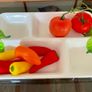 Vintage Japanese 4 Section Ceramic Serving Tray With Carrot Handles Image 2