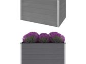 Garden Raised Bed WPC 150x100x91 cm Grey