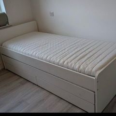 IKEA single bed with storage and extra bed space