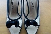 Black see through peep toe sandals New size 36