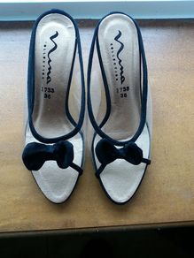 Black see through peep toe sandals New size 36