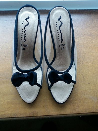 Black see through peep toe sandals New size 36