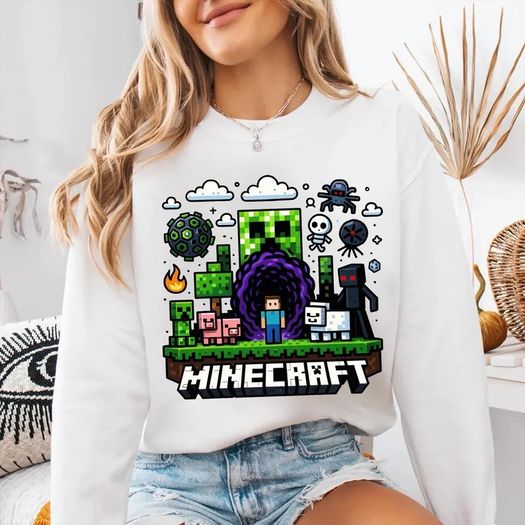Minecraft game T-shirt for kids Minecraft movie T-shirts and hoodies for kids
