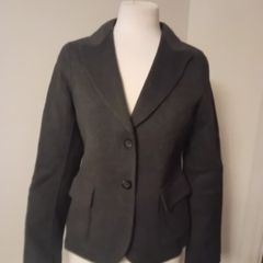 Escada Charcoal Blazer Jacket Angora and Wool 36 uk 8 10