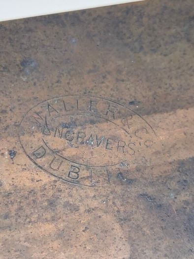 Antique Miss Adams Orwell Bank Rathgar Dublin Copper Printing Plate
