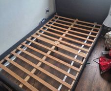 Stunning Modern Dark Grey 4Ft Small Double Wooden Bed Frame - Can Deliver