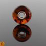 Genuine Cognac Baltic Amber Pandora Charm Bead Bracelet Amber Silver Trollbead for Bracelet or Necklace Image 2