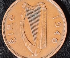 Ireland 1940 key date 1d Penny coin