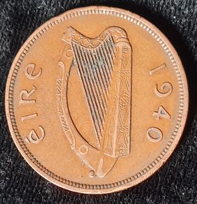 Ireland 1940 key date 1d Penny coin