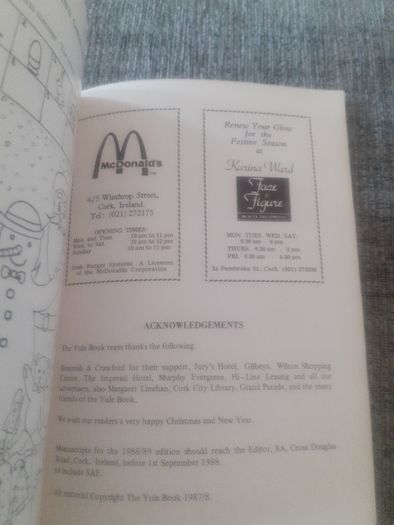 The Yule Book 1987-1988