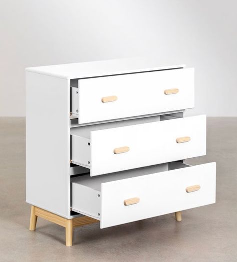 white drawers
