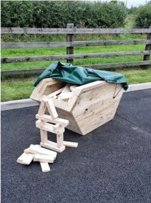 Kids Wooden Play Skip with Building Blocks
