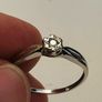Vintage 9ct White Gold Diamond Solitaire Engagement Ring Image 6