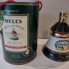 Wade Porcelain Decanter : Bell's Old Scotch Whiskey : Christmas 1989 : Comes with Original Box (Rare)