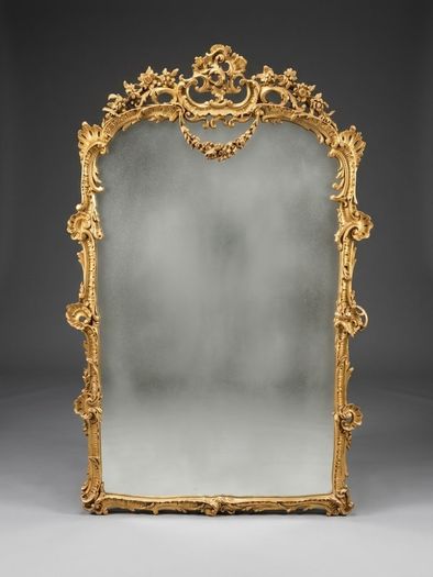 French Style Ornate Giltwood Panel Mirror
