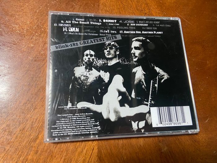 Blink 182 Greatest Hits CD