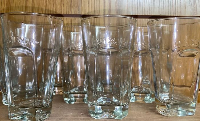 Jameson whiskey tall glasses brand new