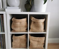IKEA Kallax with basket inserts