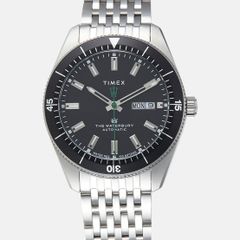 Timex Waterbury Diver Automatic 40mm Steel/Black Dial