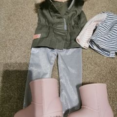 Our Generation Fun Fur Fall Parka Vest Outfit