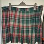 Shein Celure Plus Green and Red Tartan Print Pleated Skirt Image 2