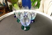 Vintage 6 Bohemia Chech Republic Multicolor Glasses in Box