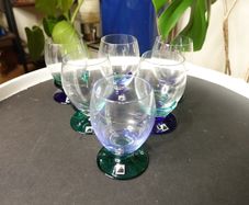 Vintage 6 Bohemia Chech Republic Multicolor Glasses in Box