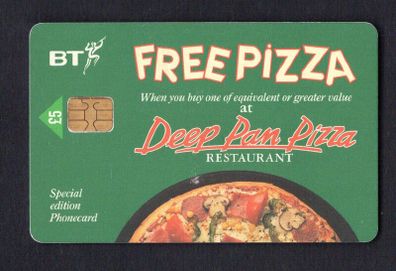 1999 Great Britain UK5 Deep Pan Pizza - Green (Siemens - S35 (Module 35)) Phone Card